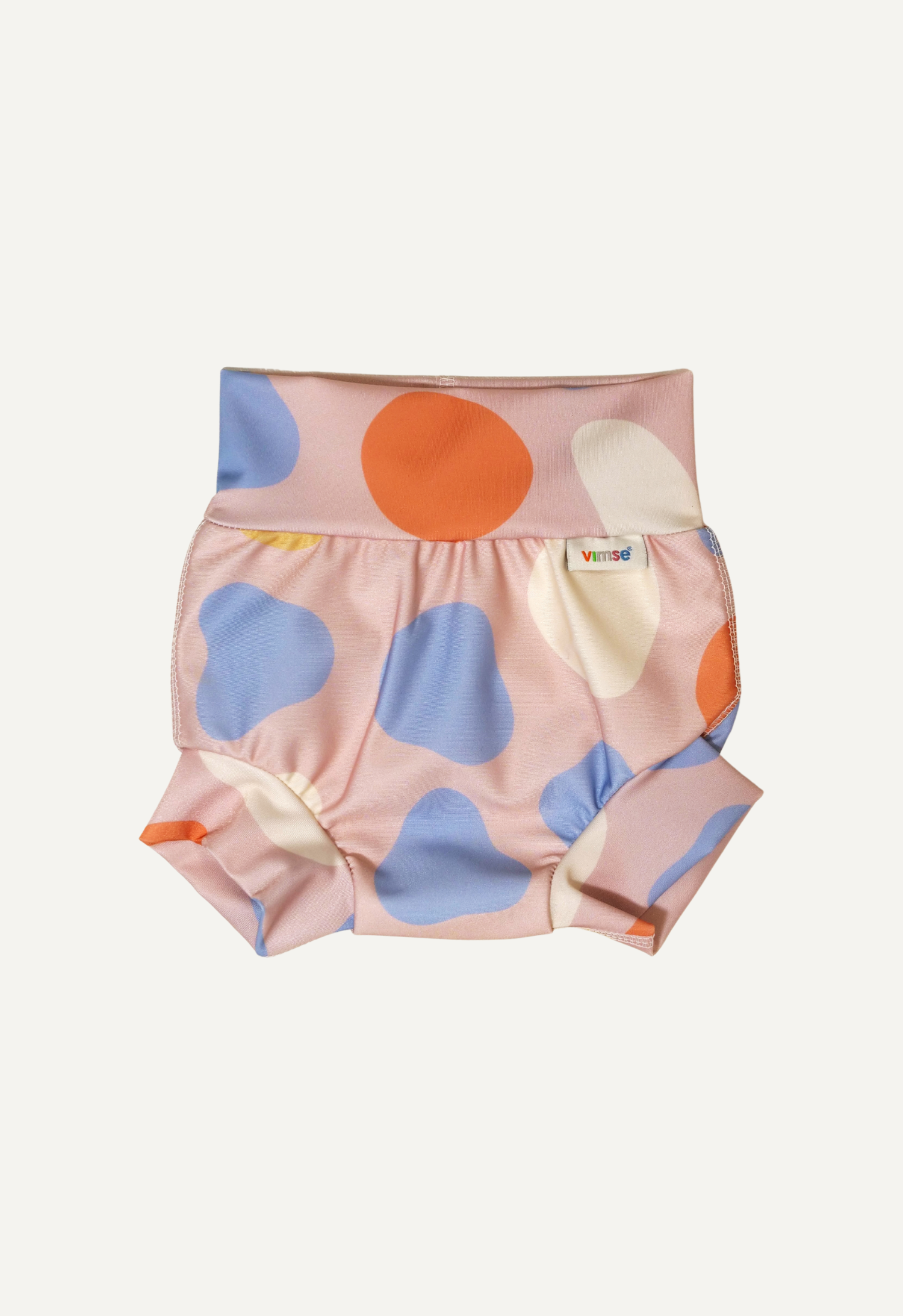 Swim Diaper High Waist, Pink shapes