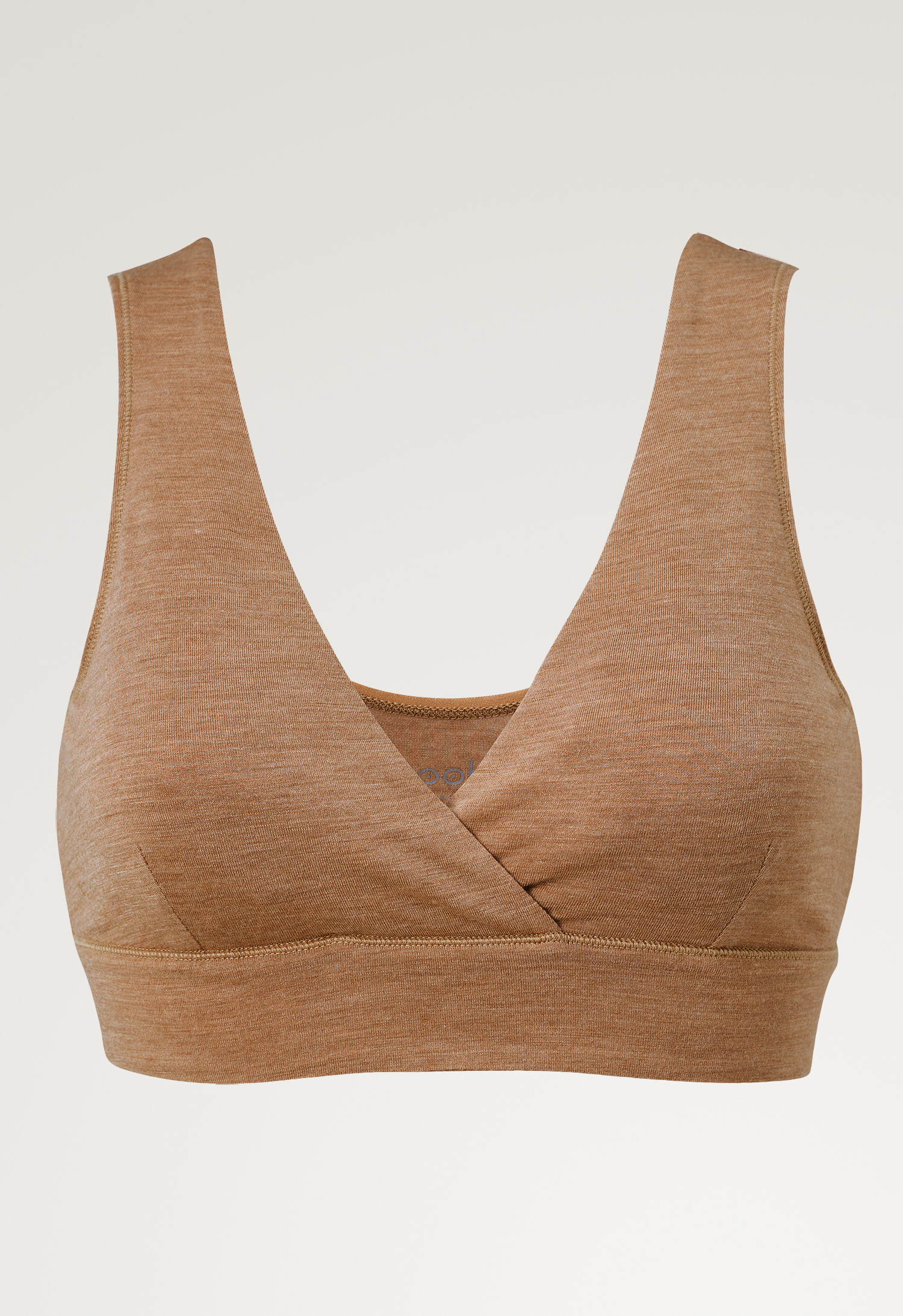 Merino wool nursing bra - Brown Melange gallery