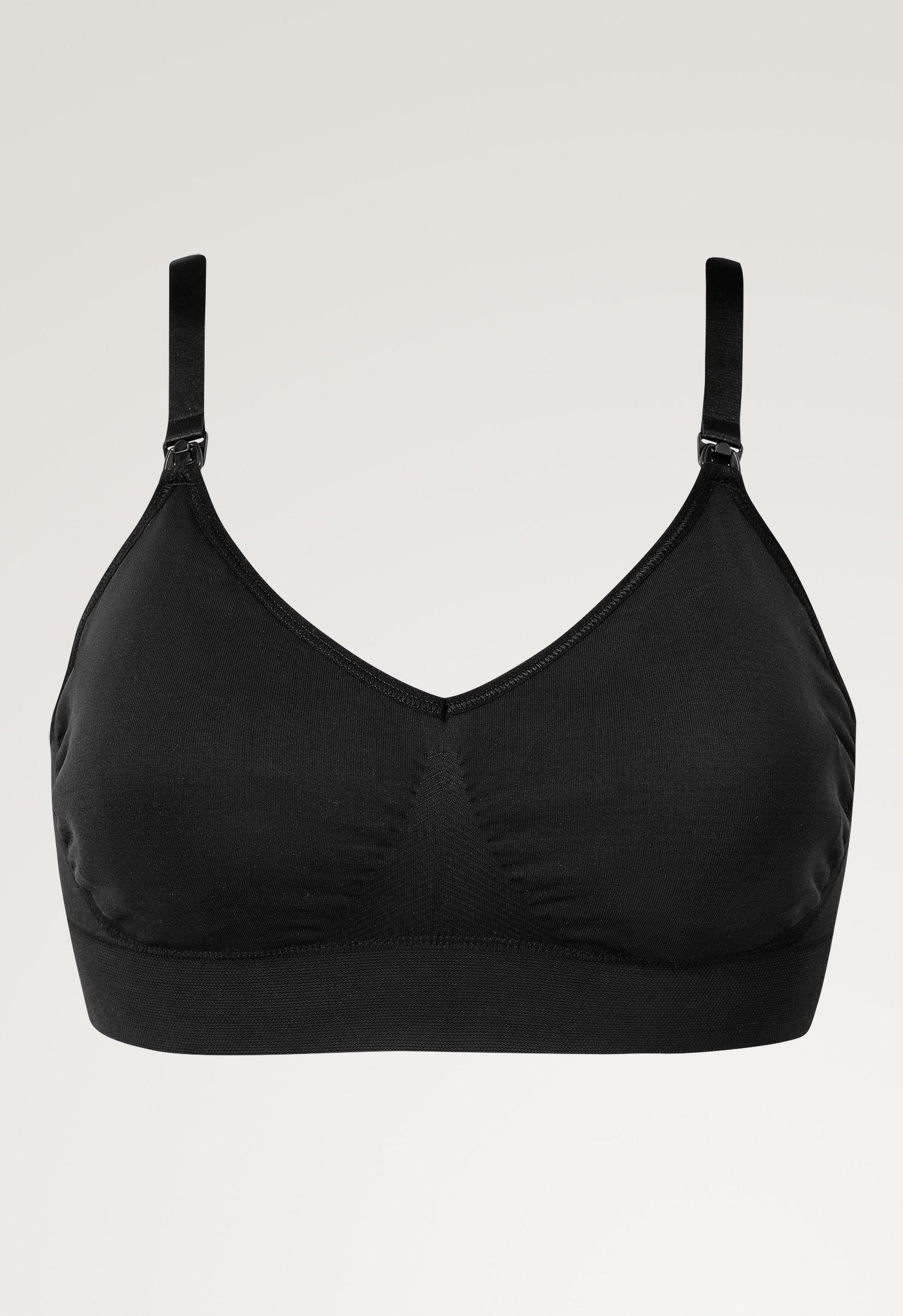 Seamless nursing bra with pads - Black gallery