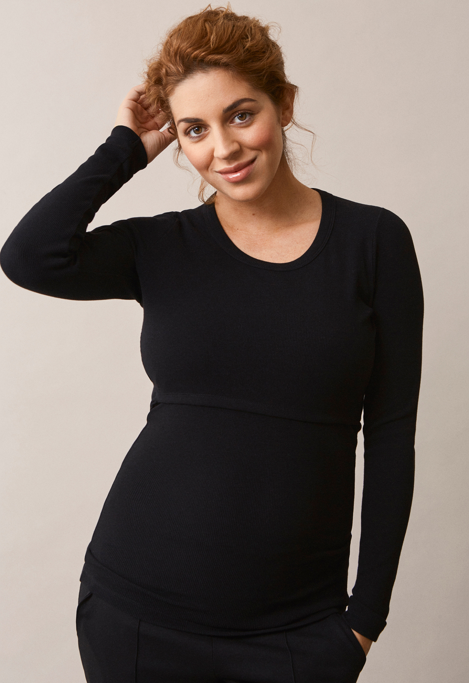 Signe l/s top - Black