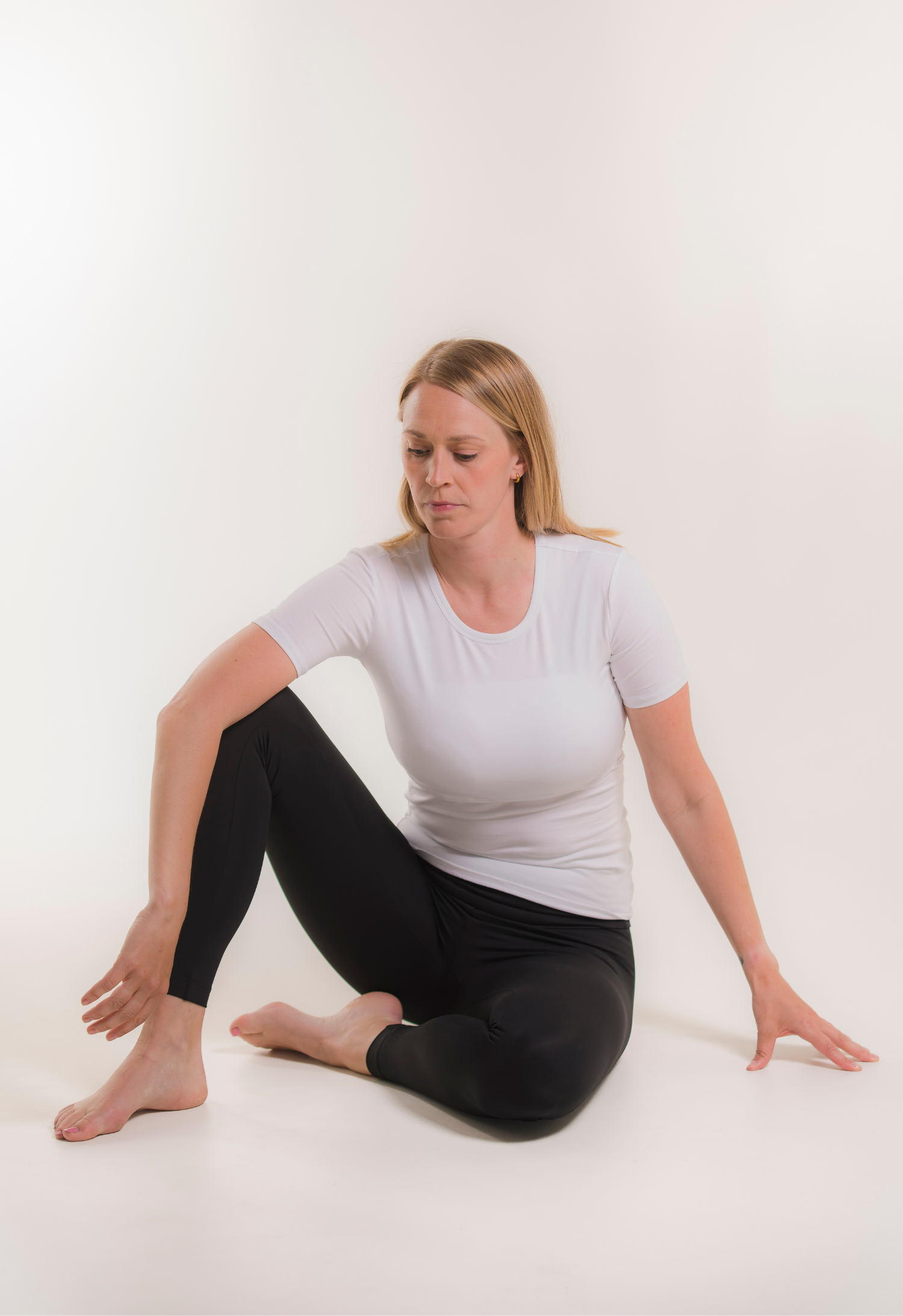 Essential nursing top short sleeve - White